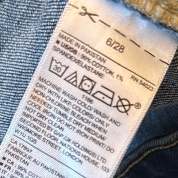 GAP Factory Blue Denim Shorts Size 6/28 - Picture 6 of 7